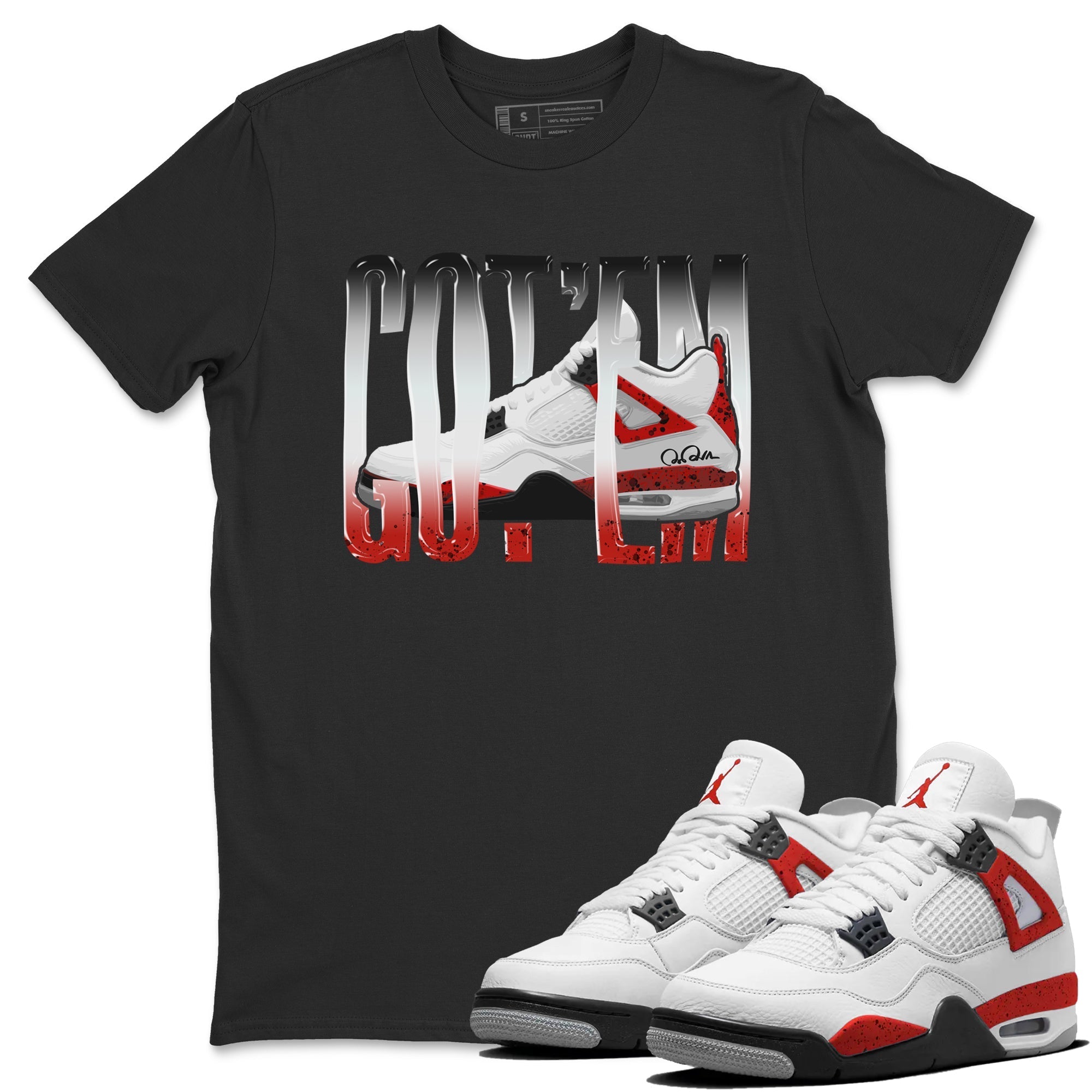 Wiggling Gotem Unisex Tops - Air Jordan 4 Red Cement