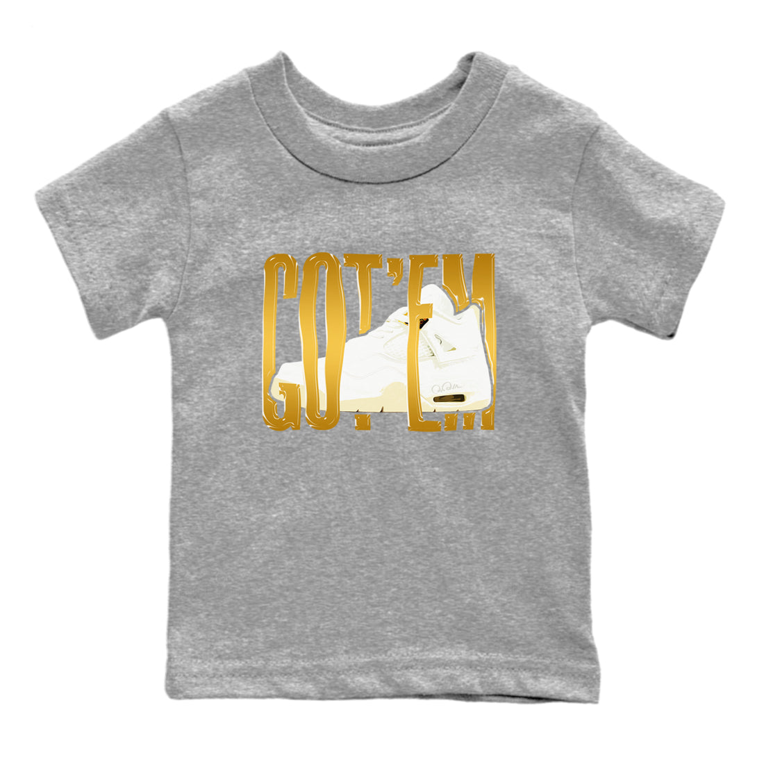Wiggling Gotem snkmatch Tees Kids - Air Jordan 4 Sail 2024