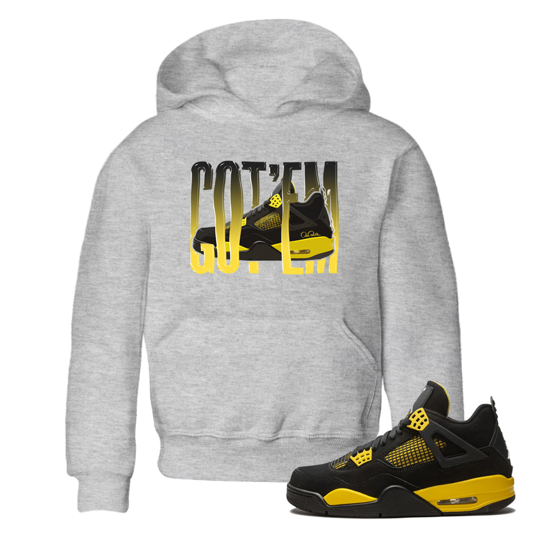 Wiggling gotem Kids Tops - Air Jordan 4 Thunder