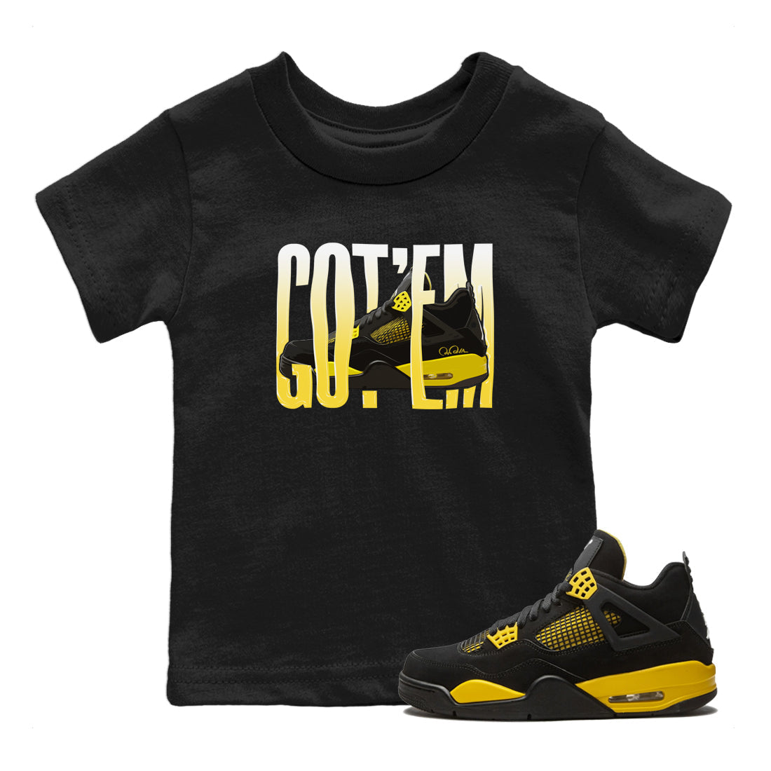 Wiggling gotem Kids Tops - Air Jordan 4 Thunder