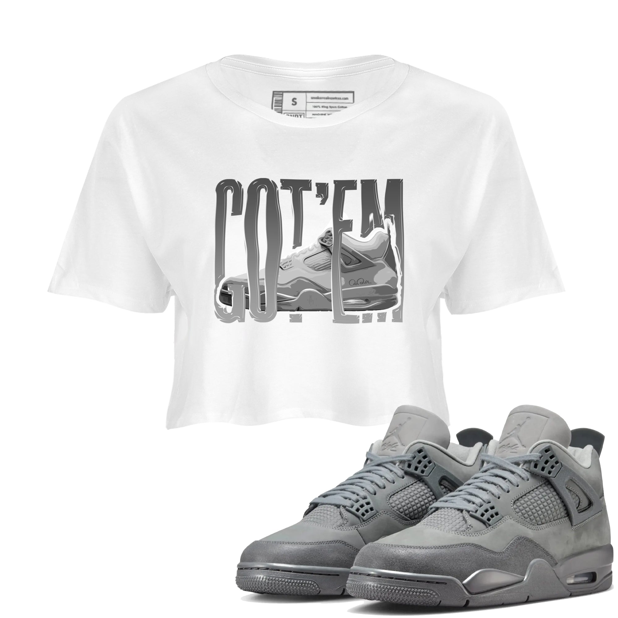 Wiggling Gotem snkmatch Women's Top - Air Jordan 4 Wet Cement