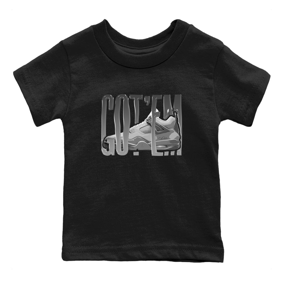Wiggling Gotem snkmatch Tees Kids - Air Jordan 4 Wet Cement