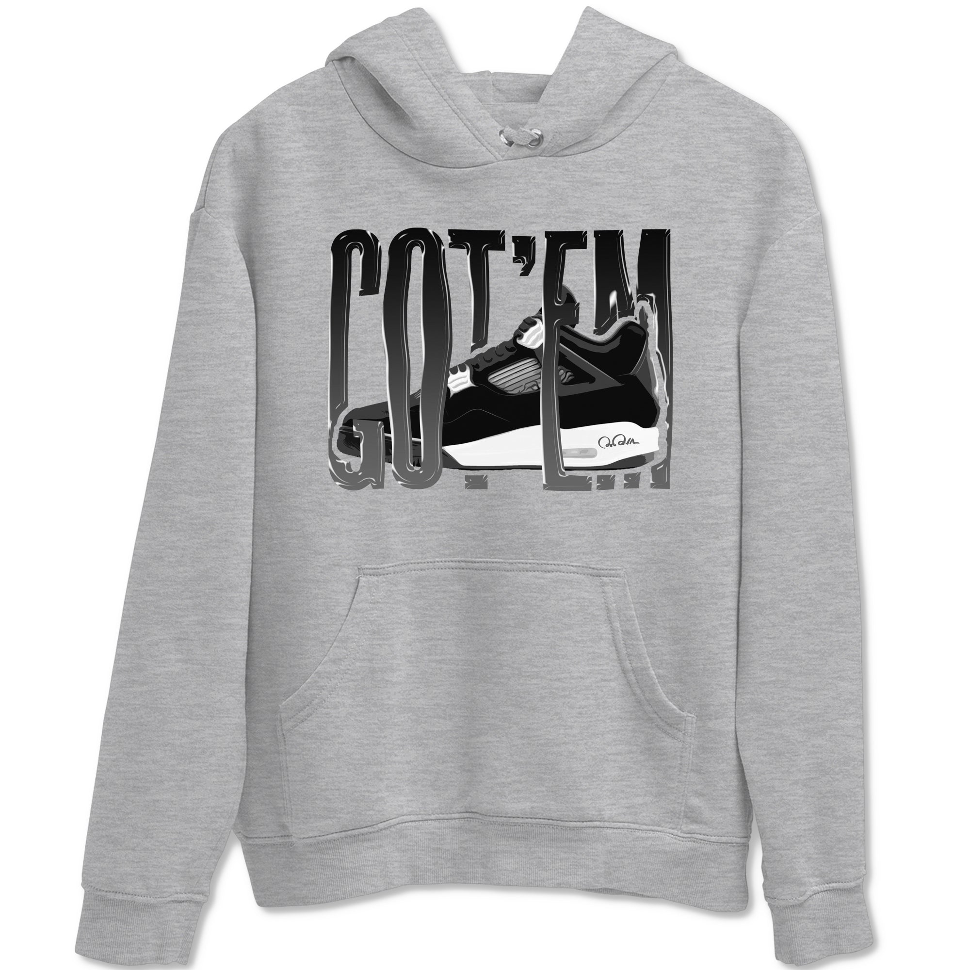 Wiggling Gotem snkmatch Tees - Air Jordan 4 White Thunder