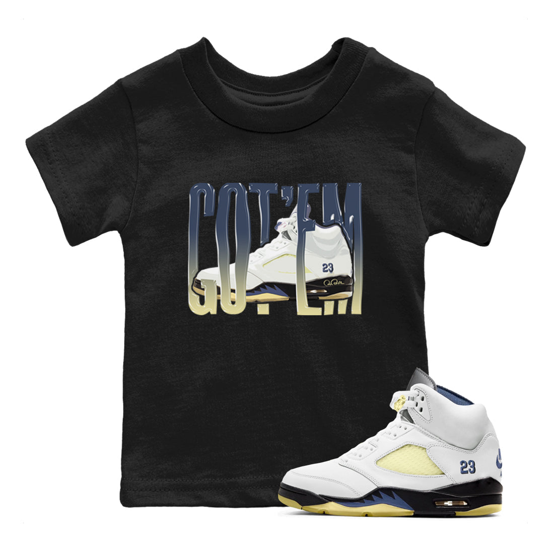 Wiggling Gotem snkmatch Tee Kids - Air Jordan 5 A Ma Maniere x Photon Dust