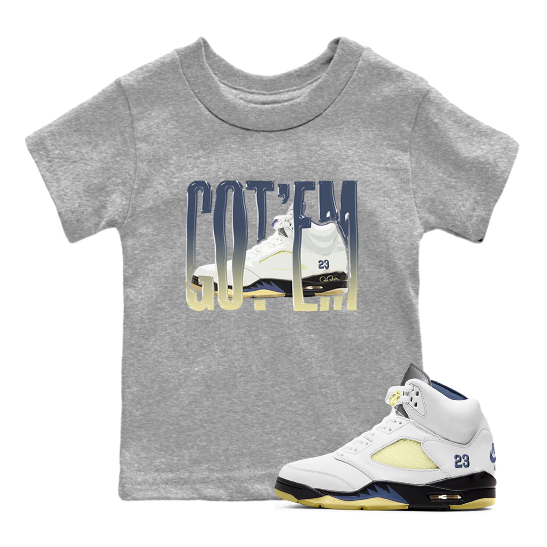 Wiggling Gotem snkmatch Tee Kids - Air Jordan 5 A Ma Maniere x Photon Dust