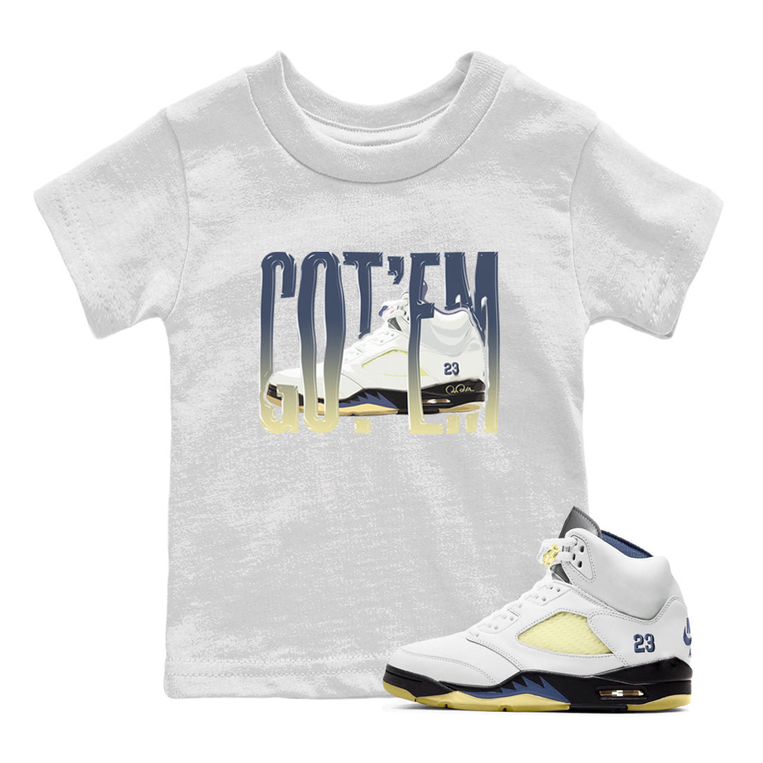 Wiggling Gotem snkmatch Tee Kids - Air Jordan 5 A Ma Maniere x Photon Dust