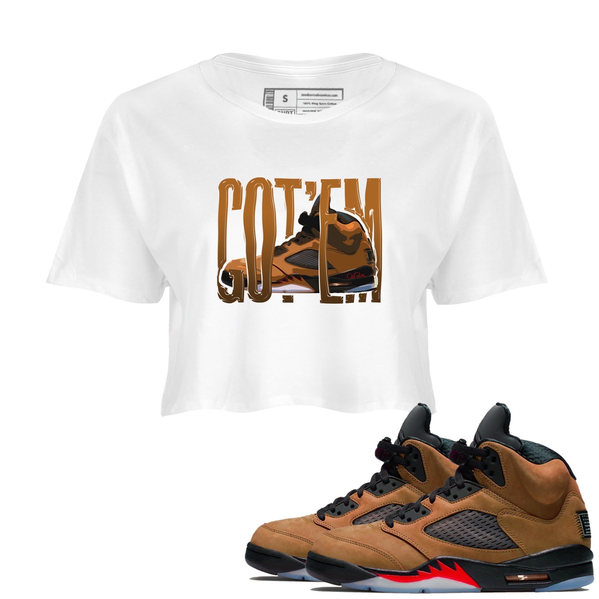 Wiggling Gotem snkmatch Women's Top - Air Jordan 5 Archaeo Brown