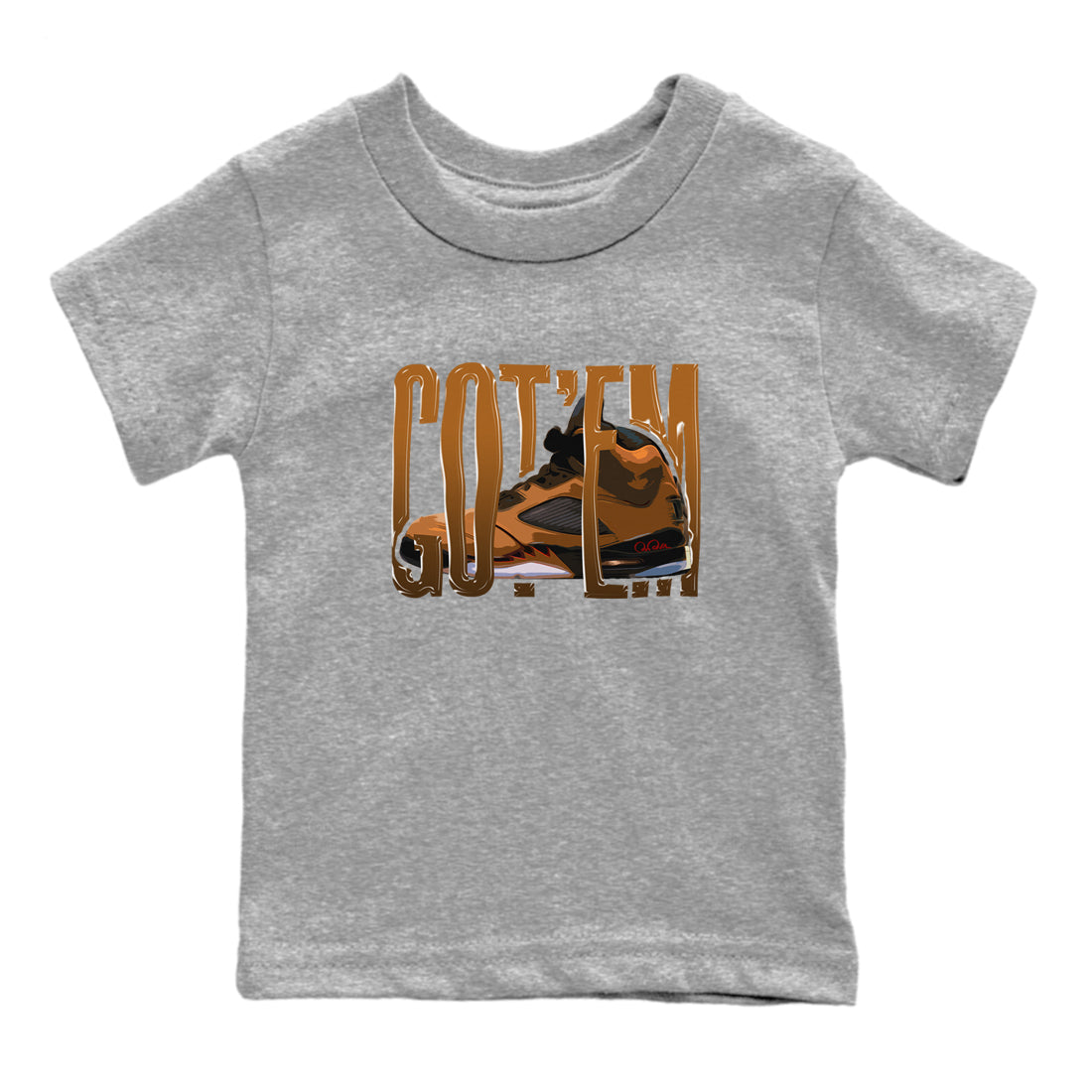 Wiggling Gotem snkmatch Tees Kids - Air Jordan 5 Archaeo Brown