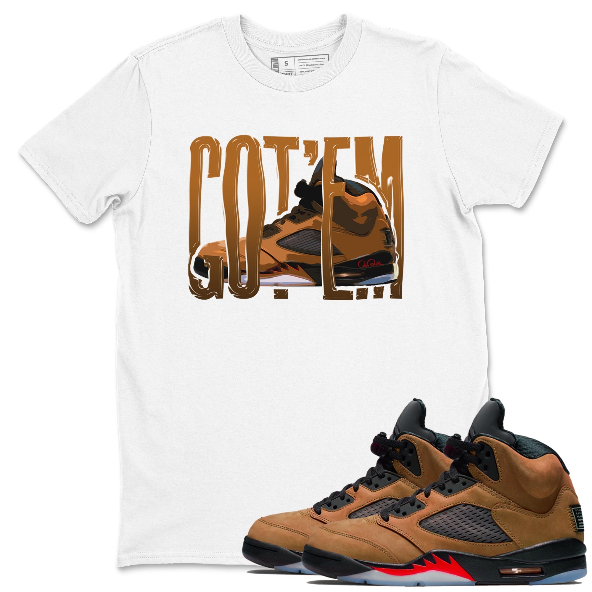 Wiggling Gotem snkmatch Tees - Air Jordan 5 Archaeo Brown