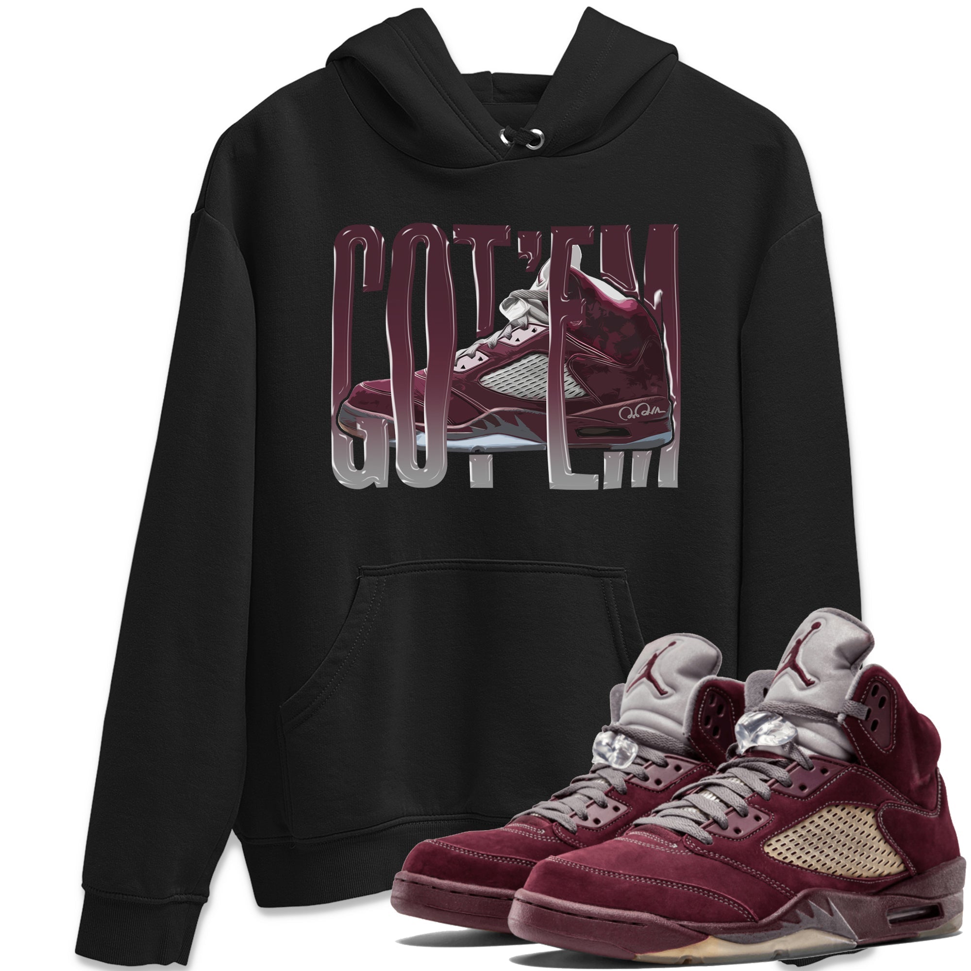 Wiggling Gotem Unisex Tops - Air Jordan 5 Burgundy