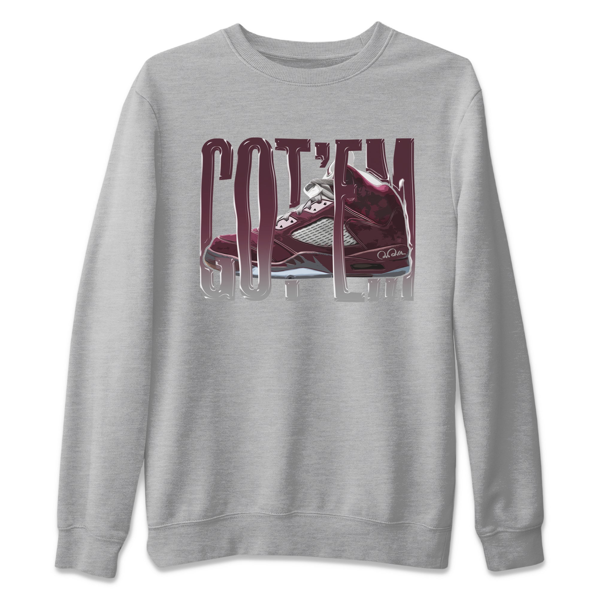 Wiggling Gotem Unisex Tops - Air Jordan 5 Burgundy