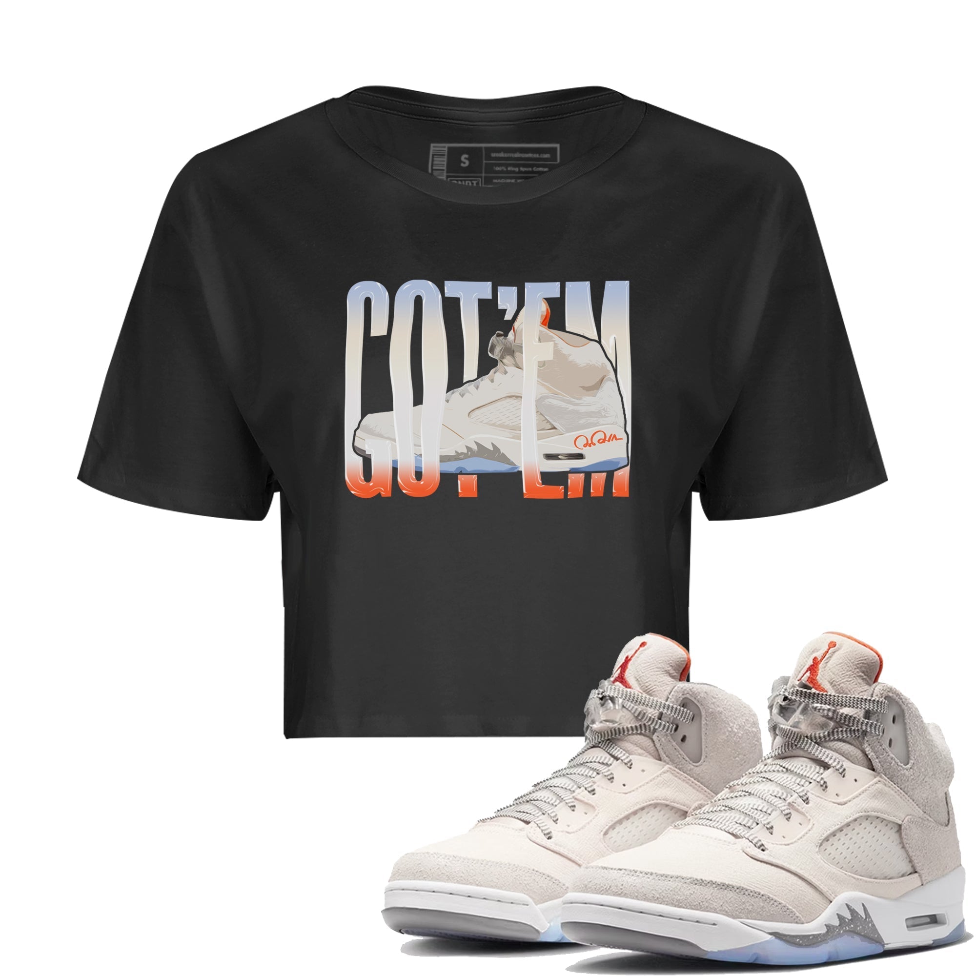 Wiggling Gotem Women's Tops - Air Jordan 5 Craft