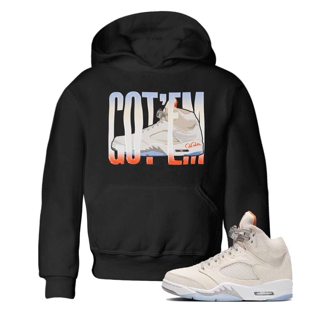 Wiggling Gotem Kids Tops - Air Jordan 5 Craft