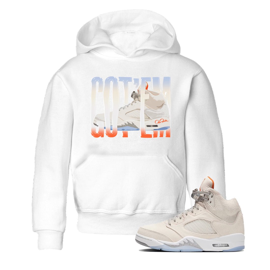 Wiggling Gotem Kids Tops - Air Jordan 5 Craft