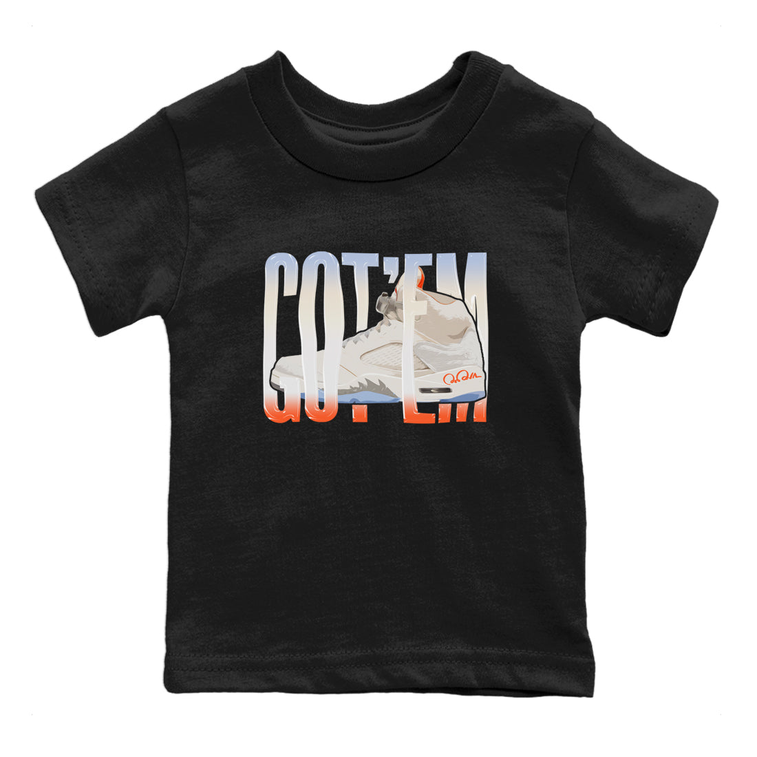 Wiggling Gotem Kids Tops - Air Jordan 5 Craft