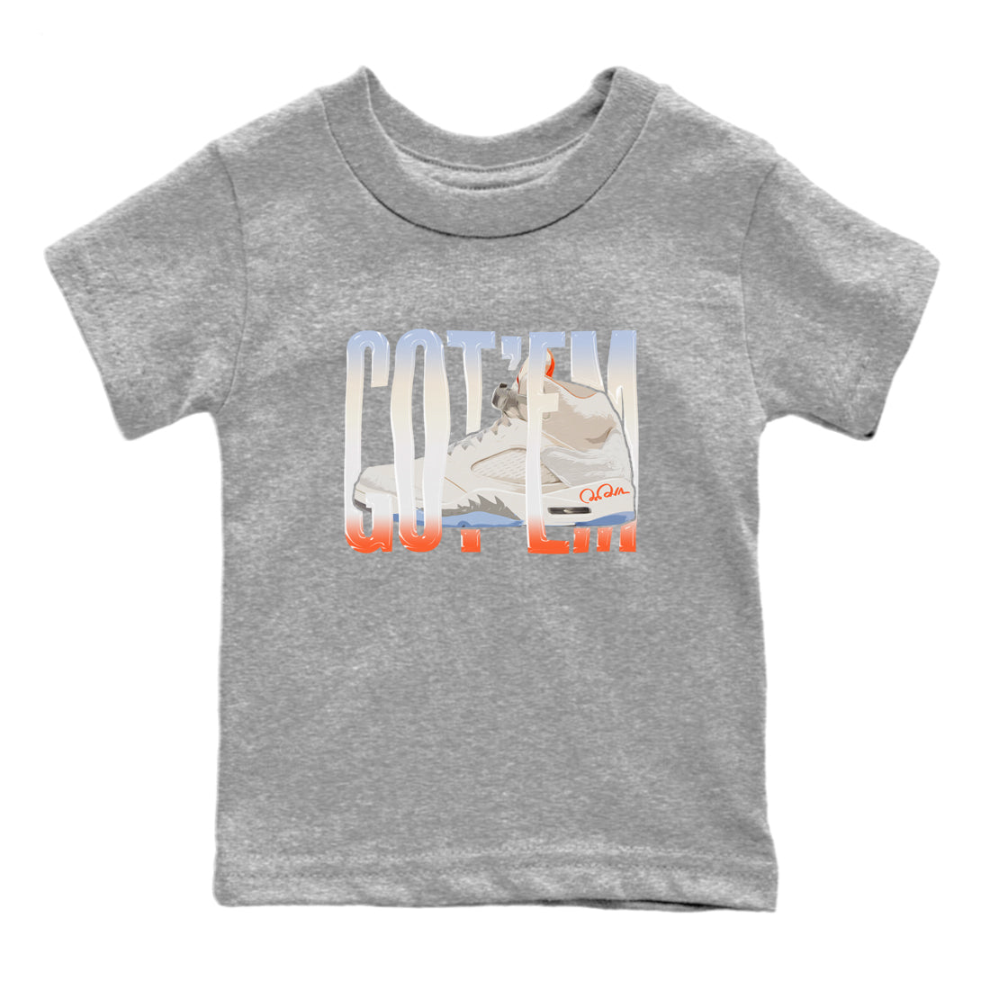 Wiggling Gotem Kids Tops - Air Jordan 5 Craft