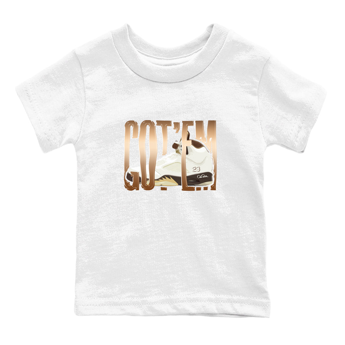 Wiggling Gotem snkmatch Tees Kids - Air Jordan 5 Golden Ticket