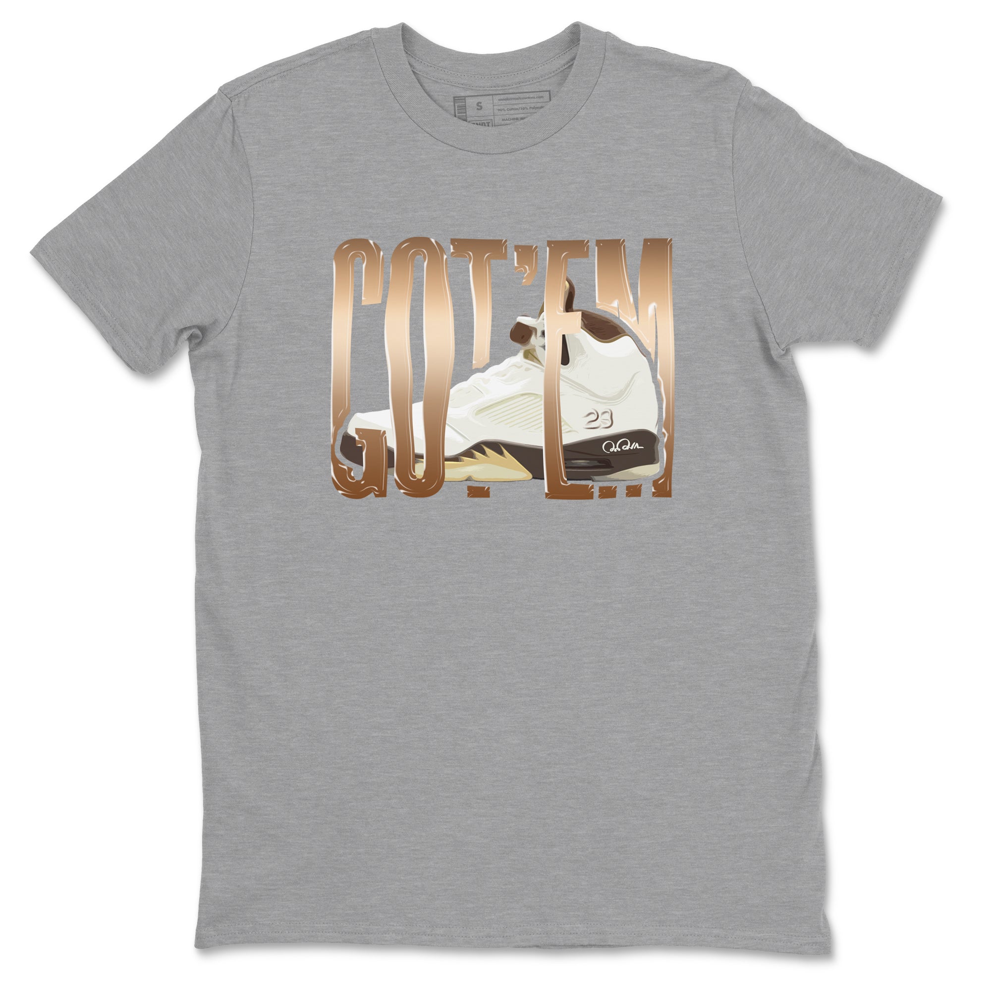 Wiggling Gotem snkmatch Tees - Air Jordan 5 Golden Ticket