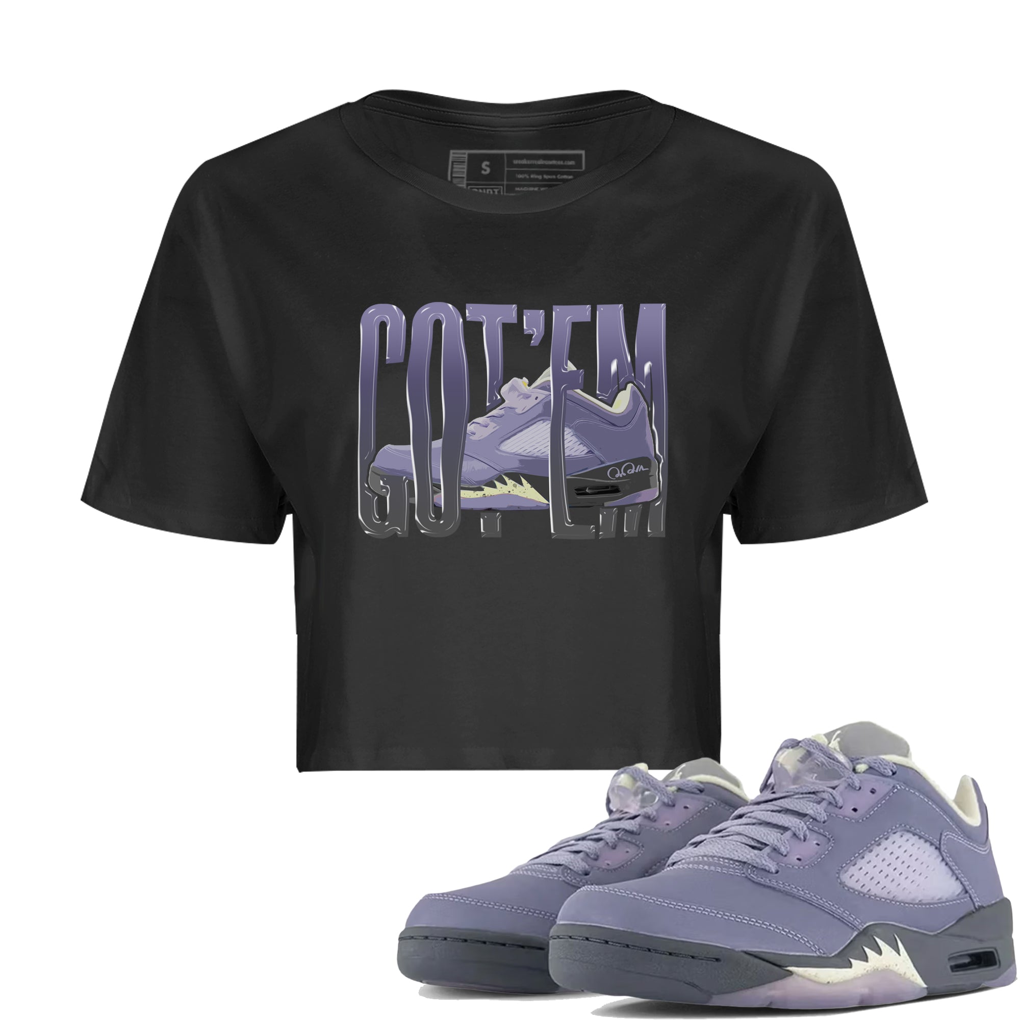 Wiggling Gotem Women's Tops - Air Jordan 5 Indigo Haze