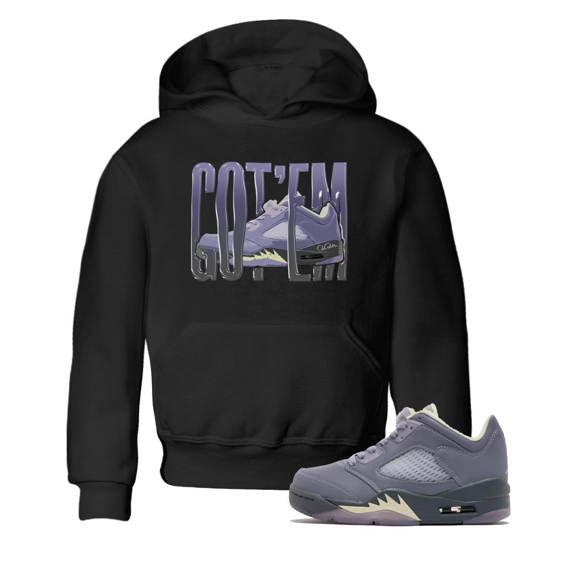 Wiggling Gotem Kids Tops - Air Jordan 5 Indigo Haze