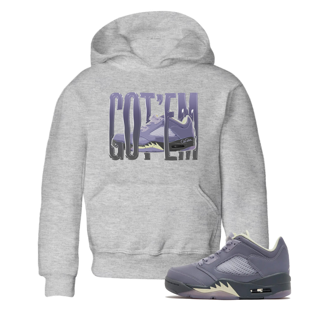 Wiggling Gotem Kids Tops - Air Jordan 5 Indigo Haze