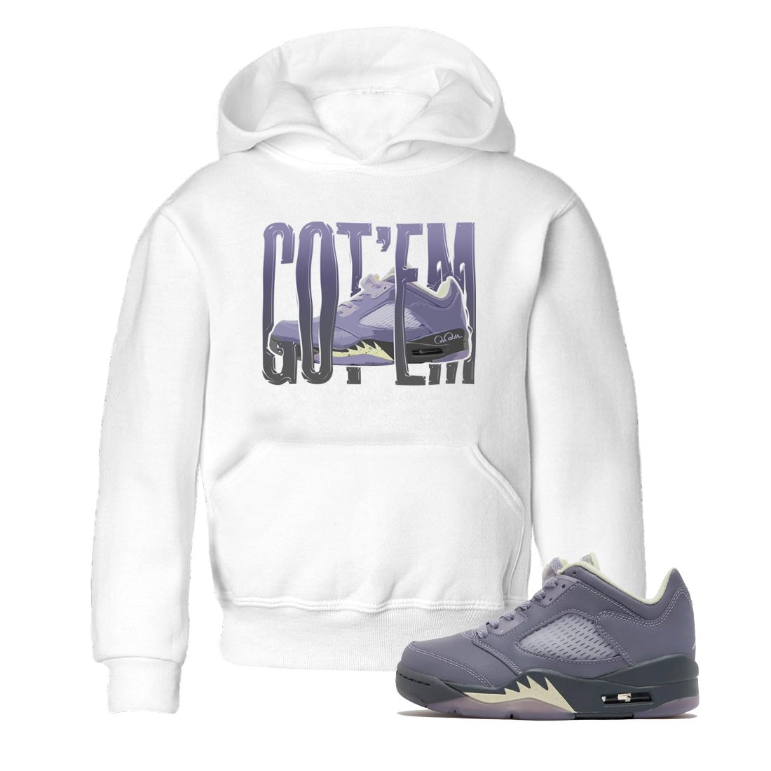 Wiggling Gotem Kids Tops - Air Jordan 5 Indigo Haze