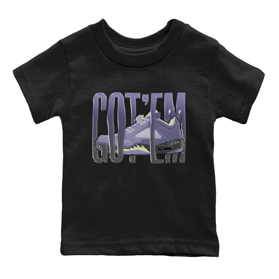 Wiggling Gotem Kids Tops - Air Jordan 5 Indigo Haze