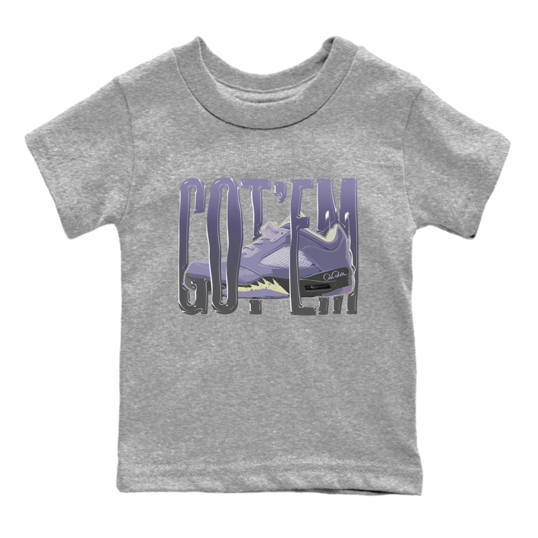 Wiggling Gotem Kids Tops - Air Jordan 5 Indigo Haze