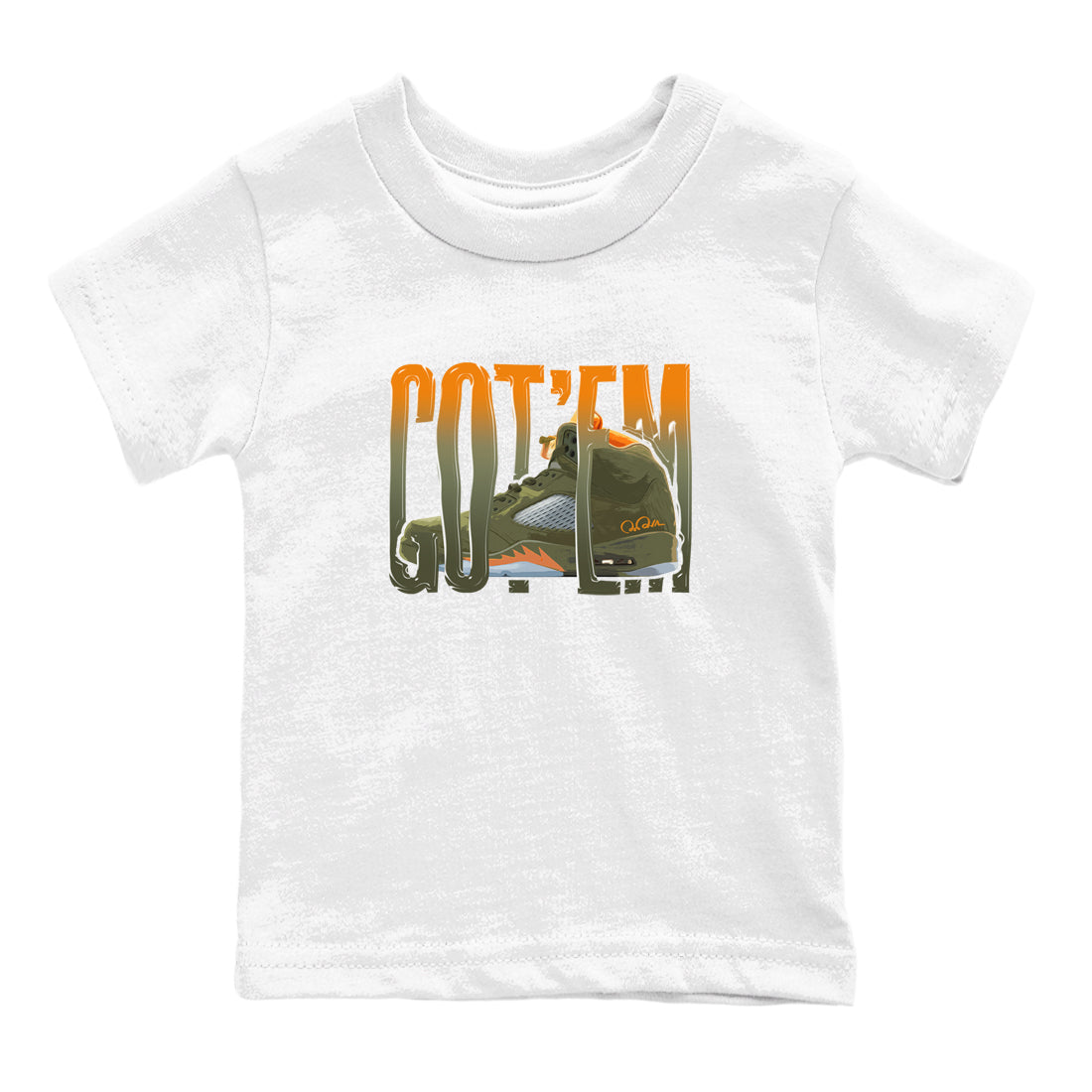 Wiggling Gotem snkmatch Tees Kids - Air Jordan 5 Olive