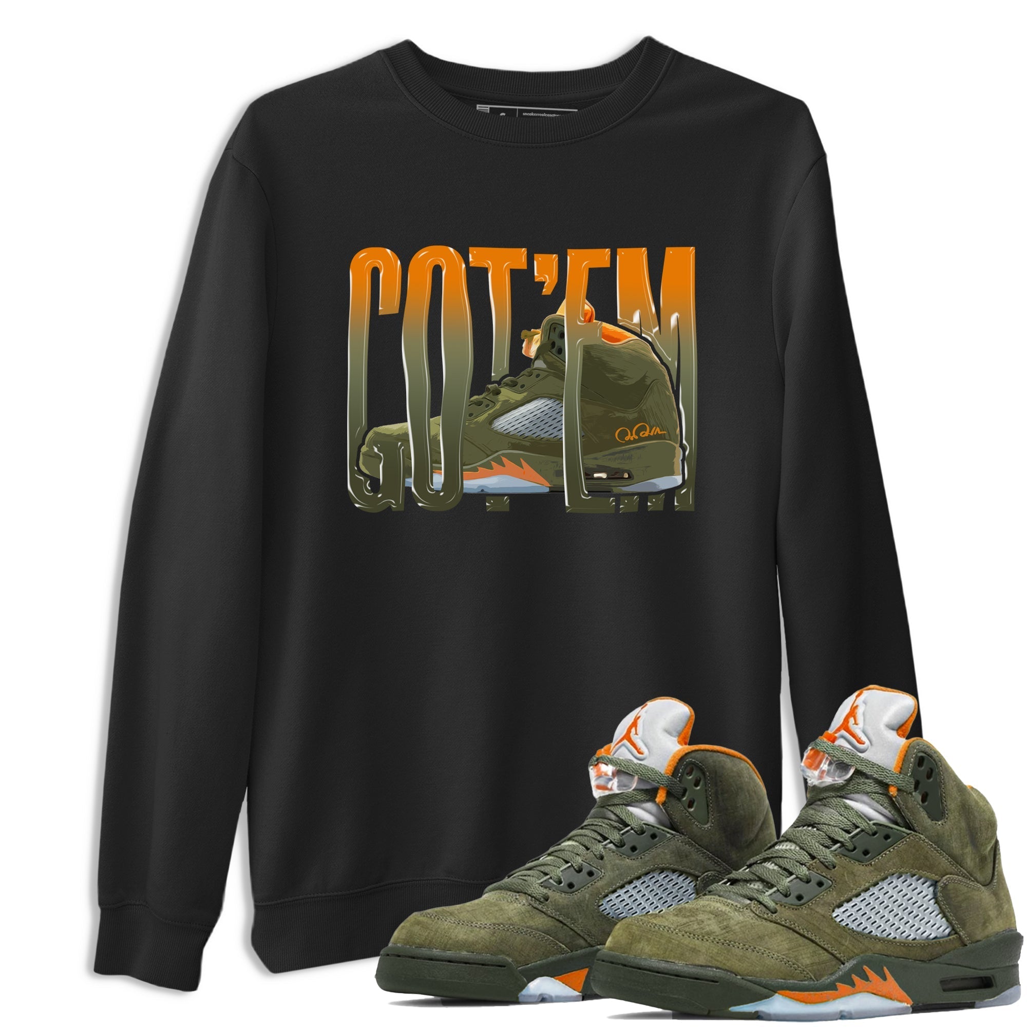 Wiggling Gotem snkmatch Tees - Air Jordan 5 Olive
