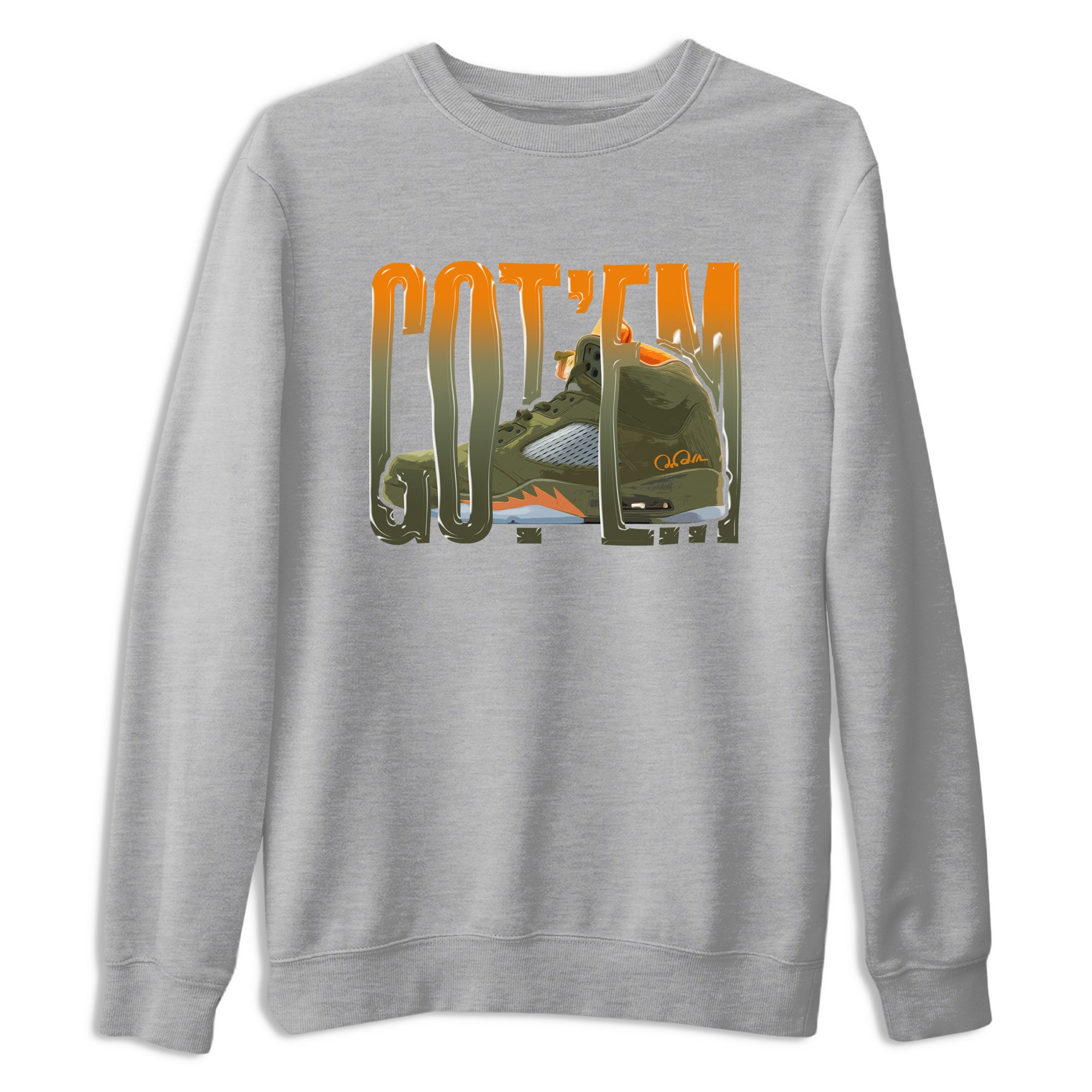 Wiggling Gotem snkmatch Tees - Air Jordan 5 Olive