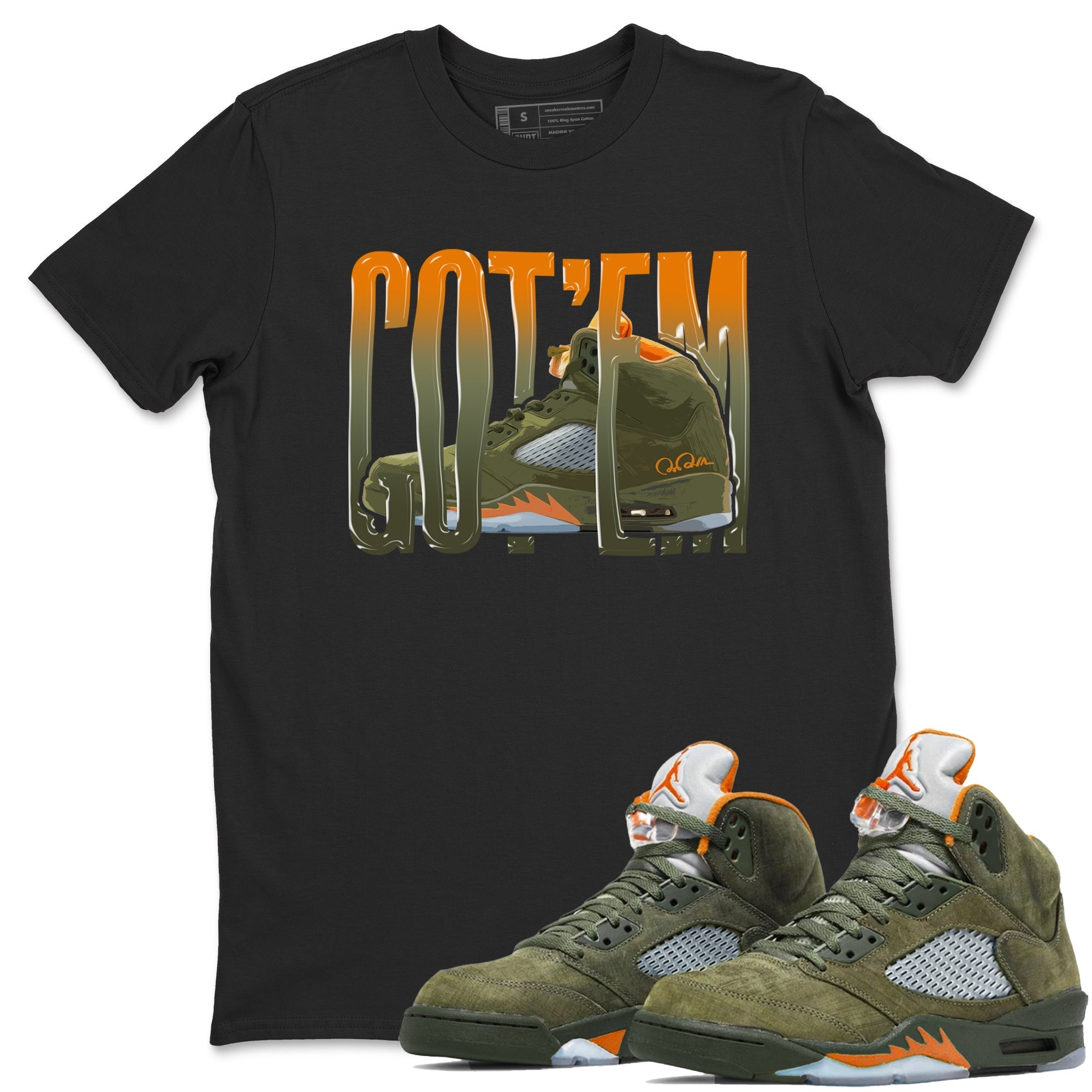 Wiggling Gotem snkmatch Tees - Air Jordan 5 Olive