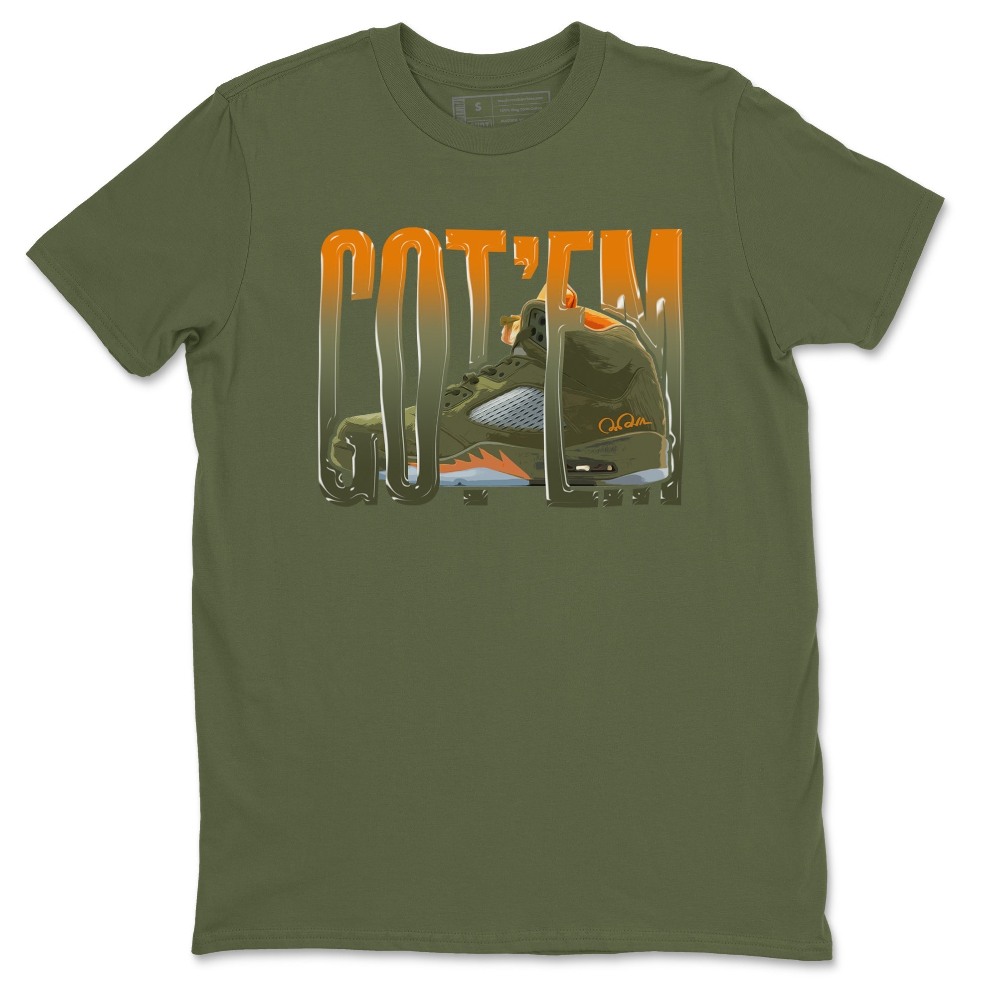 Wiggling Gotem snkmatch Tees - Air Jordan 5 Olive