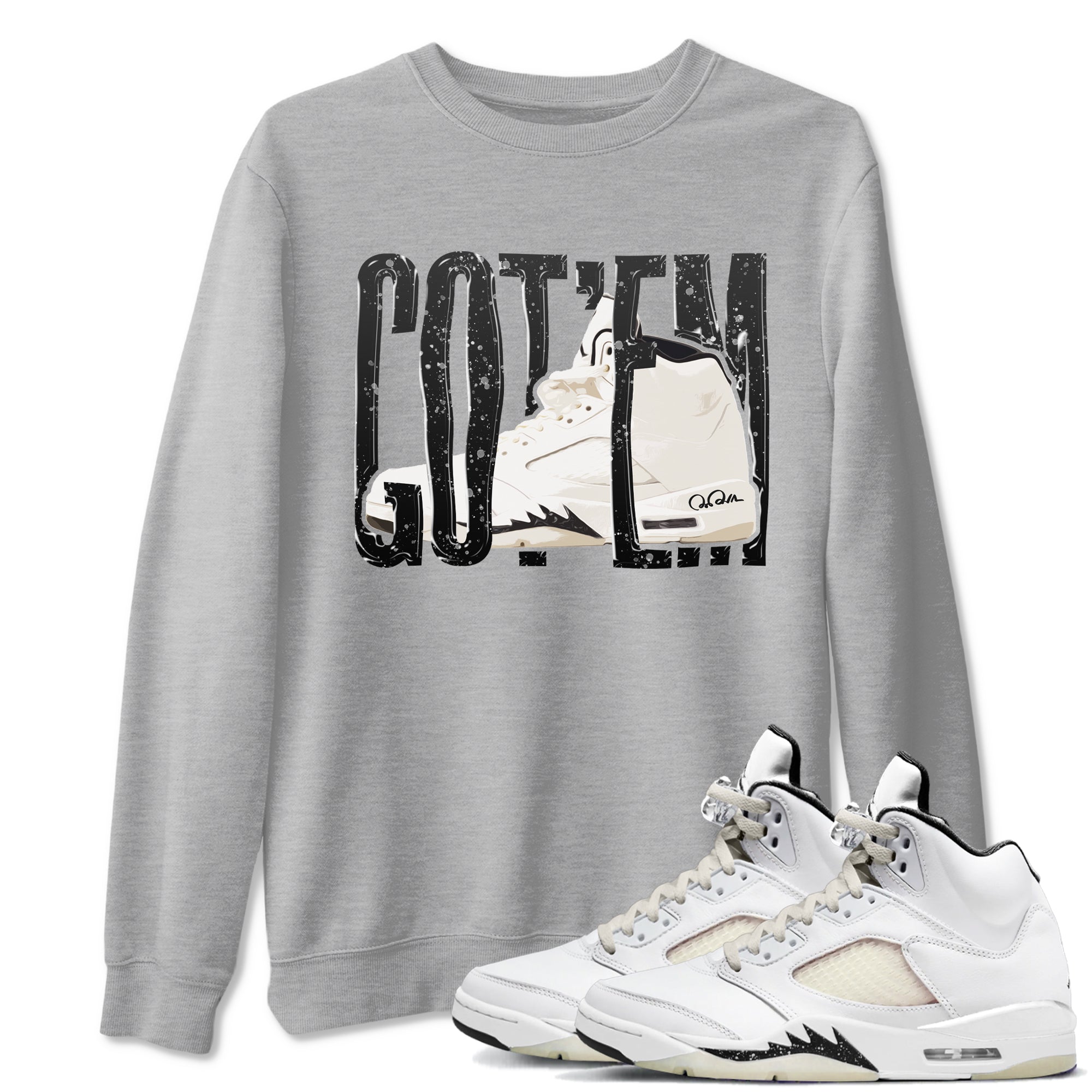 Wiggling Gotem snkmatch Tees - Air Jordan 5 Sail