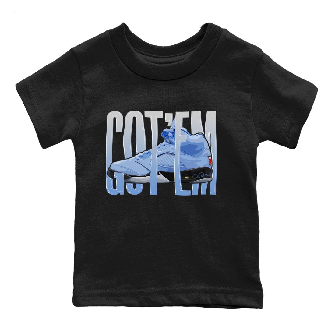 Wiggling Gotem Kids Tops - Air Jordan 5 UNC