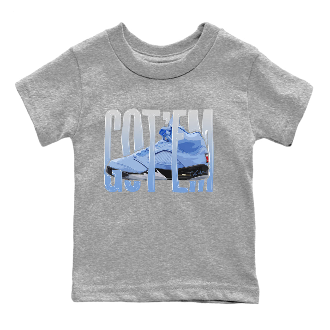 Wiggling Gotem Kids Tops - Air Jordan 5 UNC