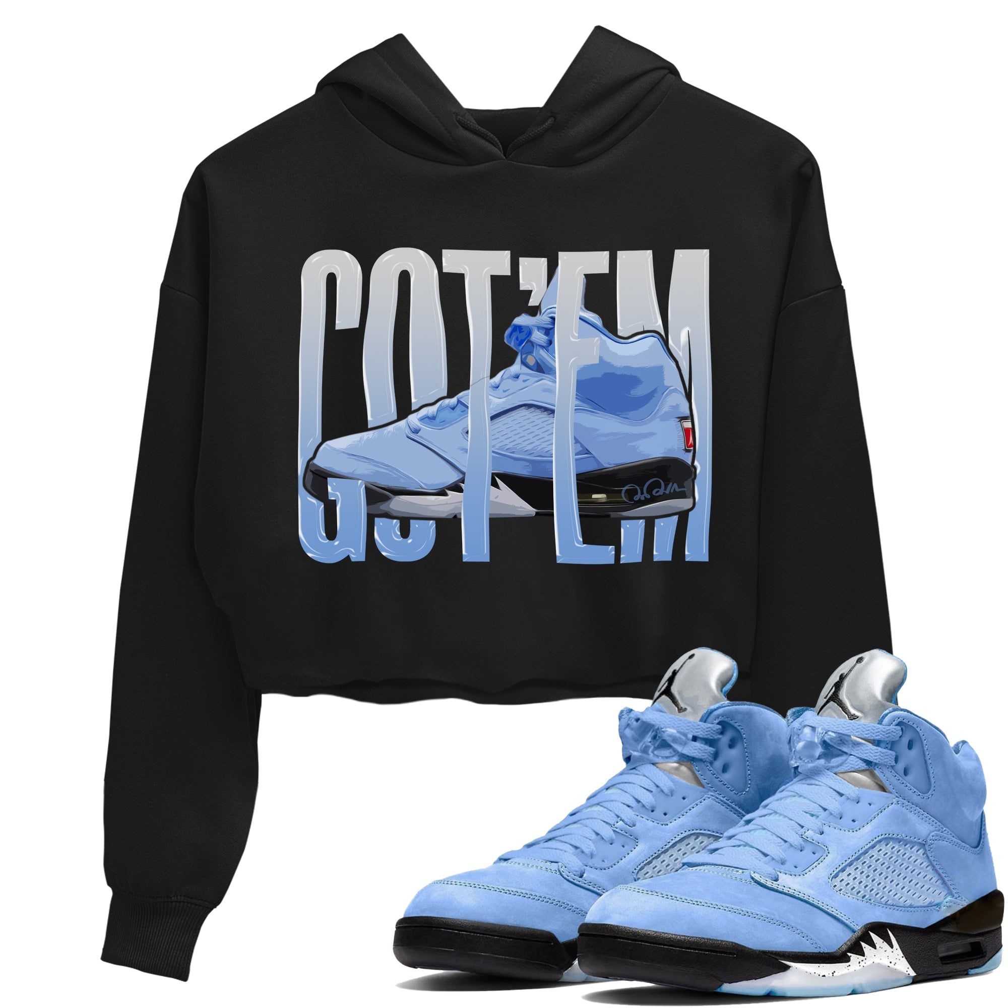 Wiggling Gotem Women's Tops - Air Jordan 5 UNC