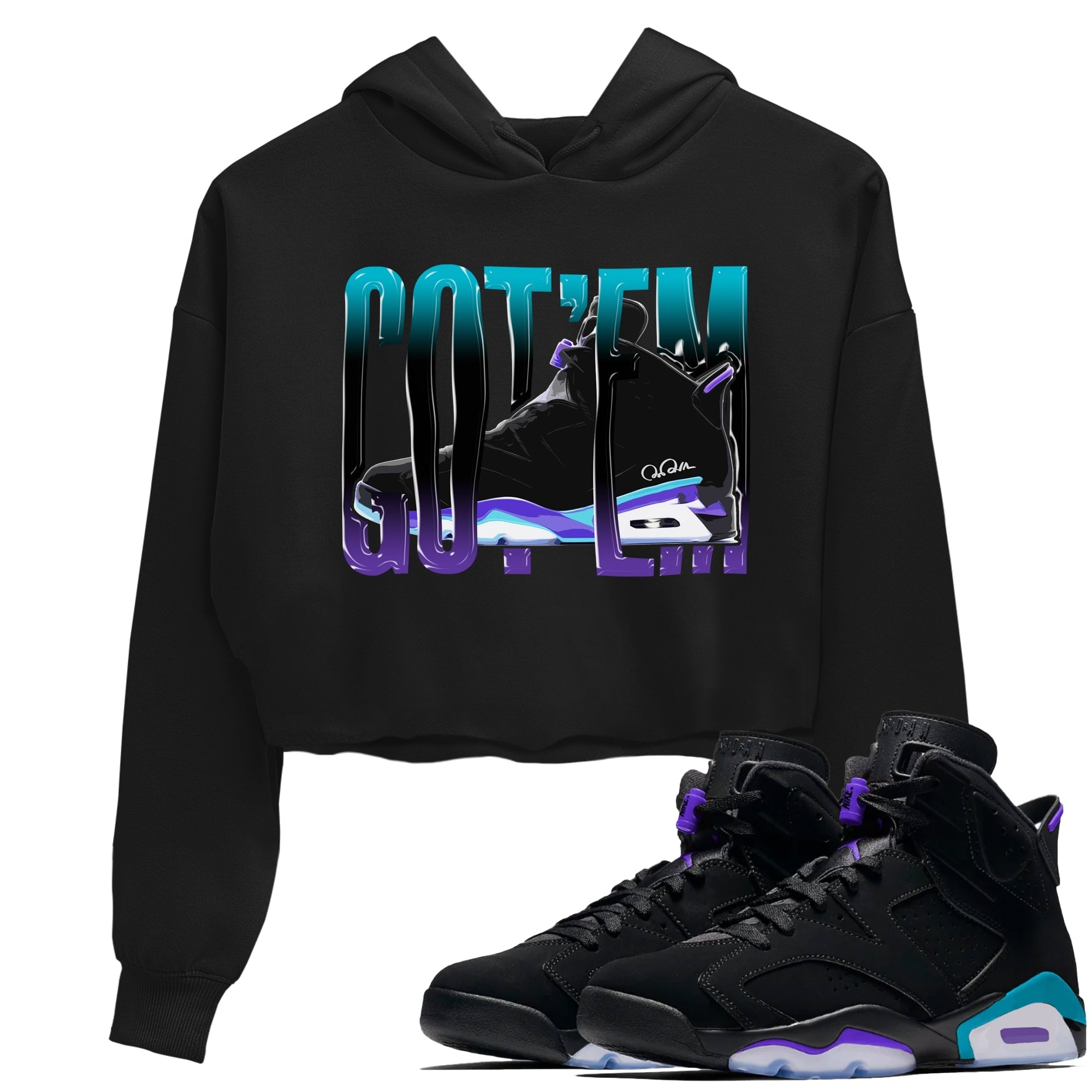 Wiggling Gotem Women's Tops - Air Jordan 6 Aqua