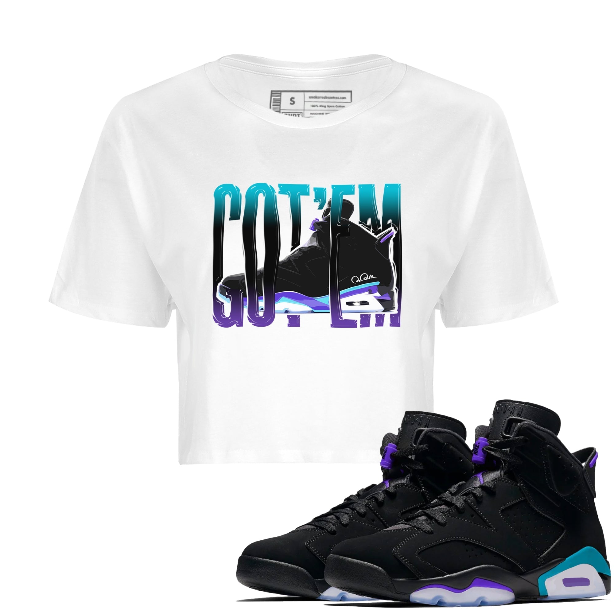 Wiggling Gotem Women's Tops - Air Jordan 6 Aqua