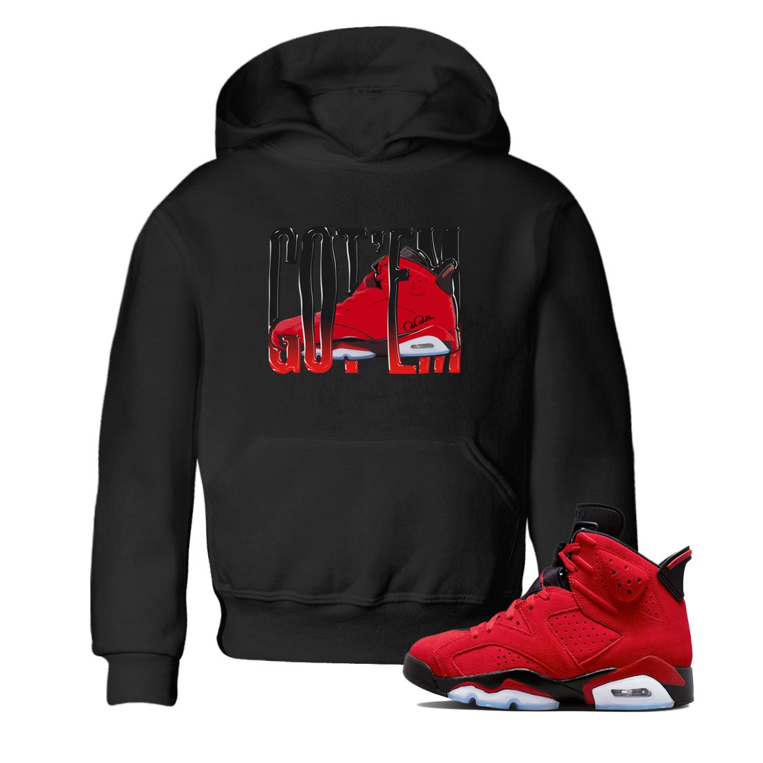 Wiggling Gotem Kids Tops - Air Jordan 6 Toro Bravo