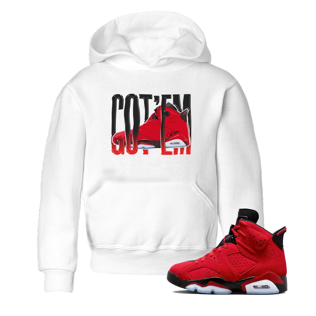 Wiggling Gotem Kids Tops - Air Jordan 6 Toro Bravo