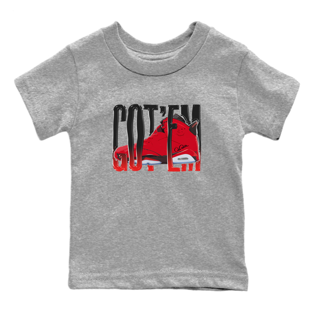 Wiggling Gotem Kids Tops - Air Jordan 6 Toro Bravo