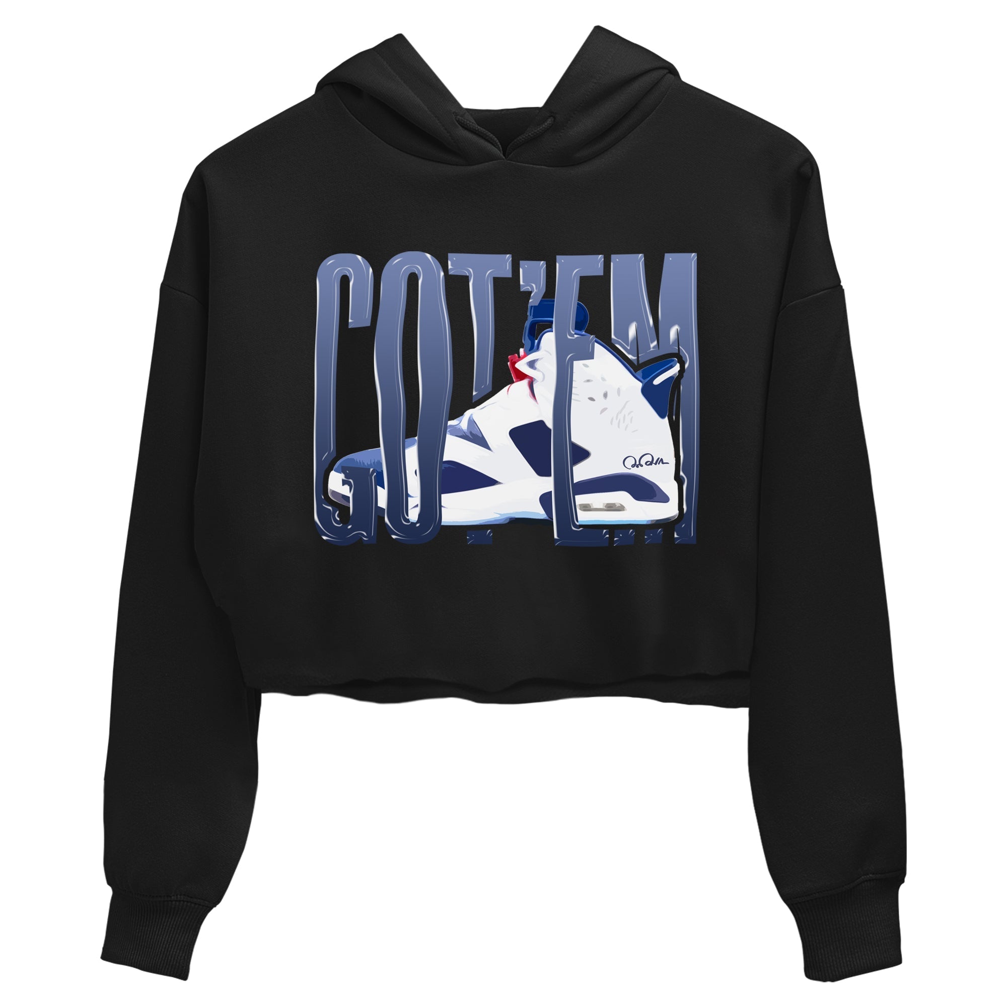 Wiggling Gotem snkmatch Women's Top - Air Jordan 6 White And Midnight Navy
