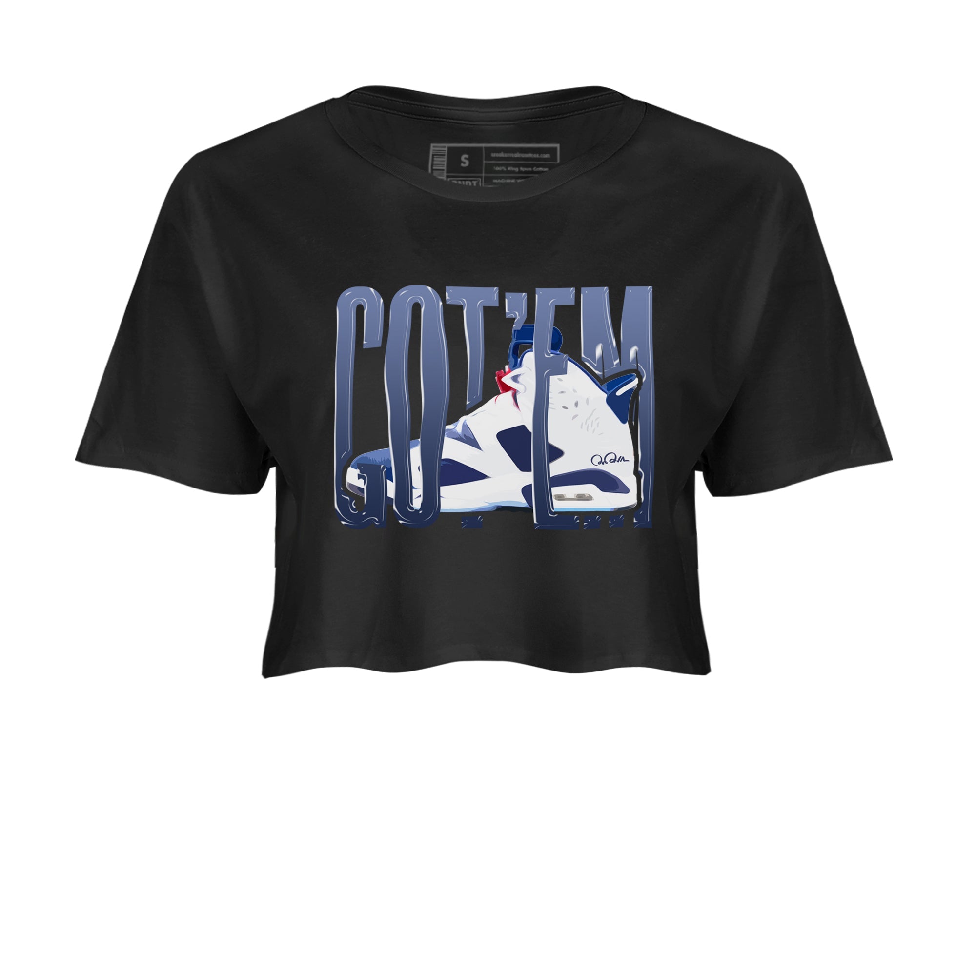 Wiggling Gotem snkmatch Women's Top - Air Jordan 6 White And Midnight Navy