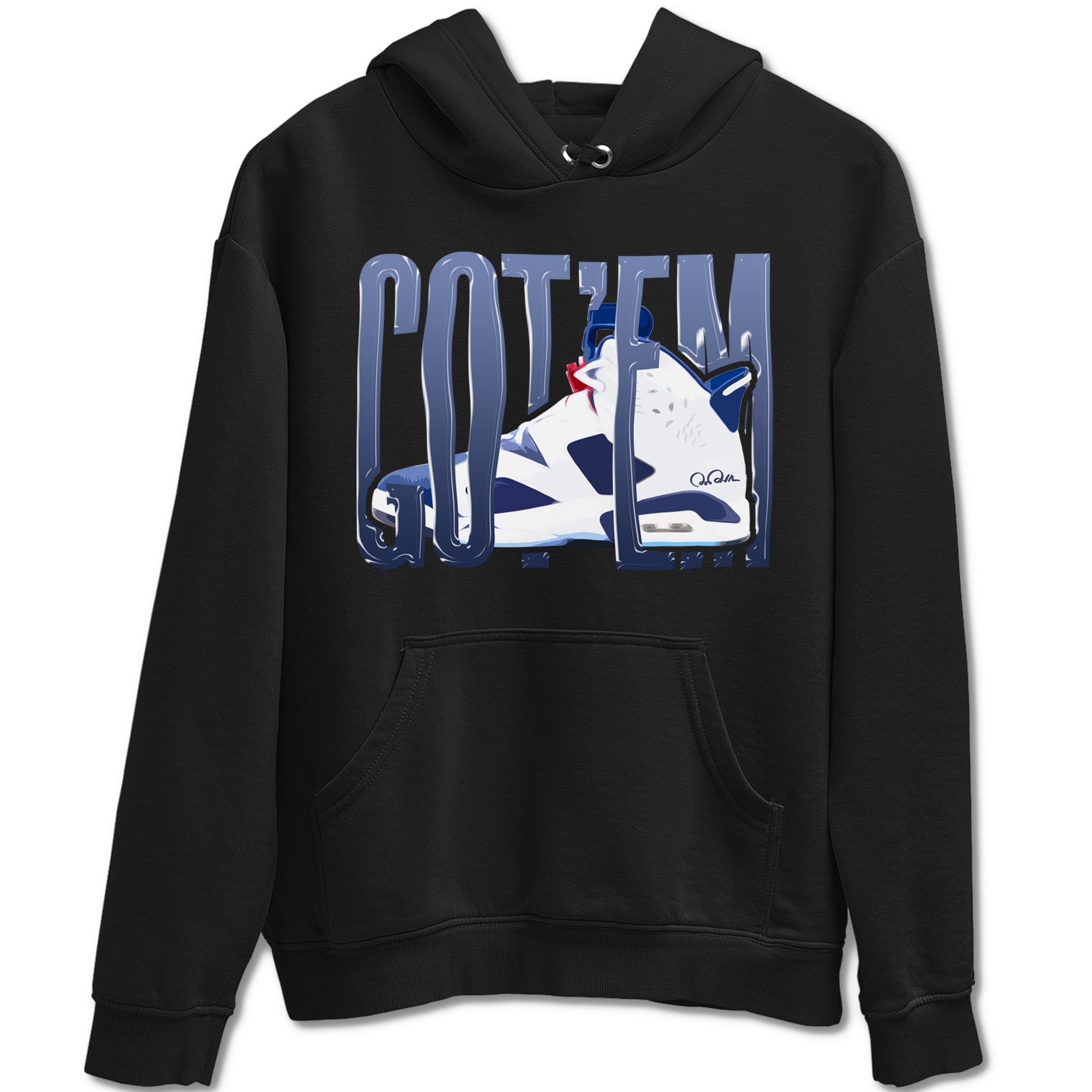 Wiggling Gotem snkmatch Tees - Air Jordan 6 White And Midnight Navy