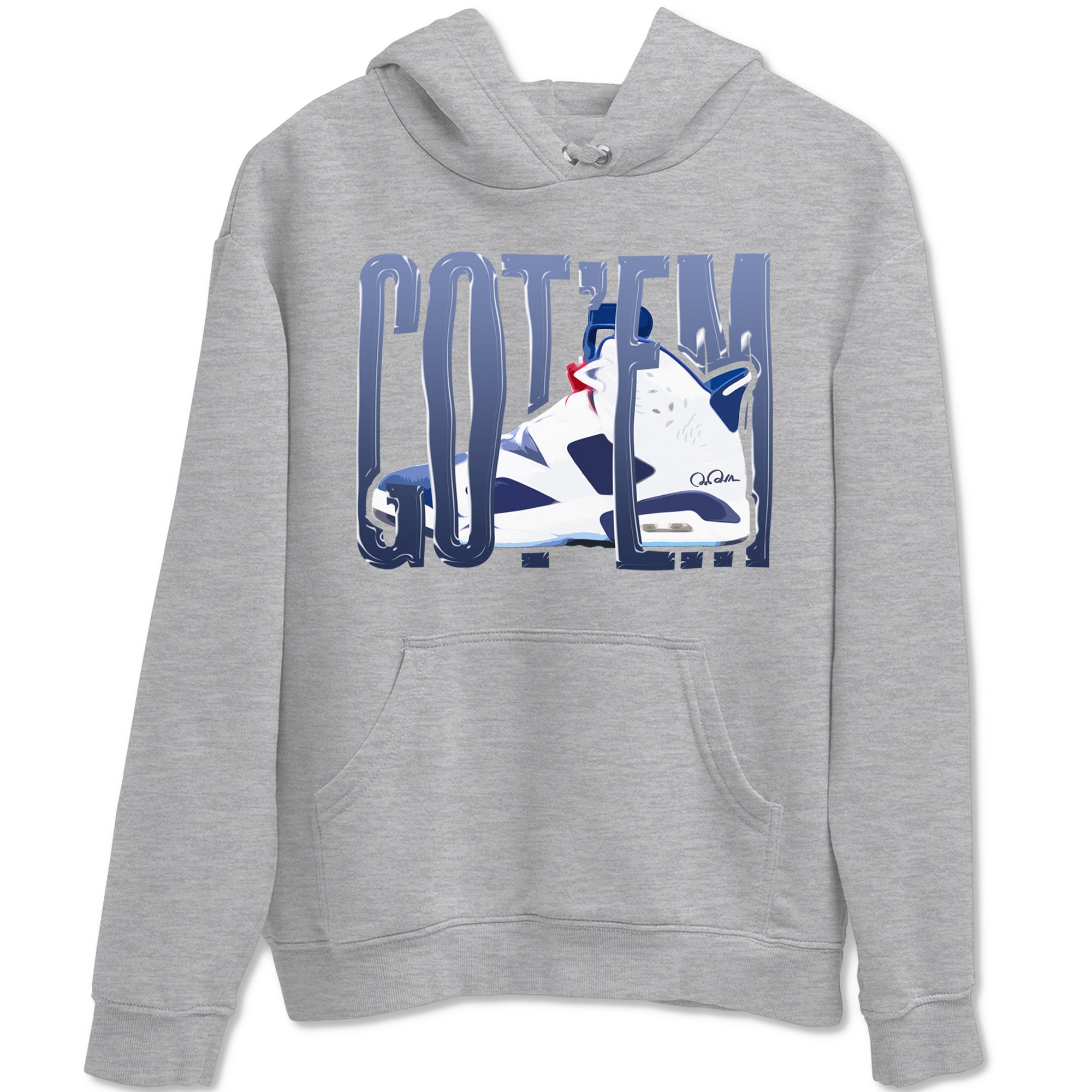 Wiggling Gotem snkmatch Tees - Air Jordan 6 White And Midnight Navy