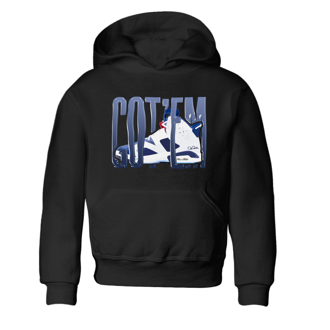 Wiggling Gotem snkmatch Tees Kids - Air Jordan 6 White And Midnight Navy