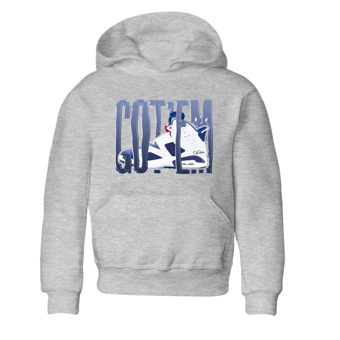 Wiggling Gotem snkmatch Tees Kids - Air Jordan 6 White And Midnight Navy
