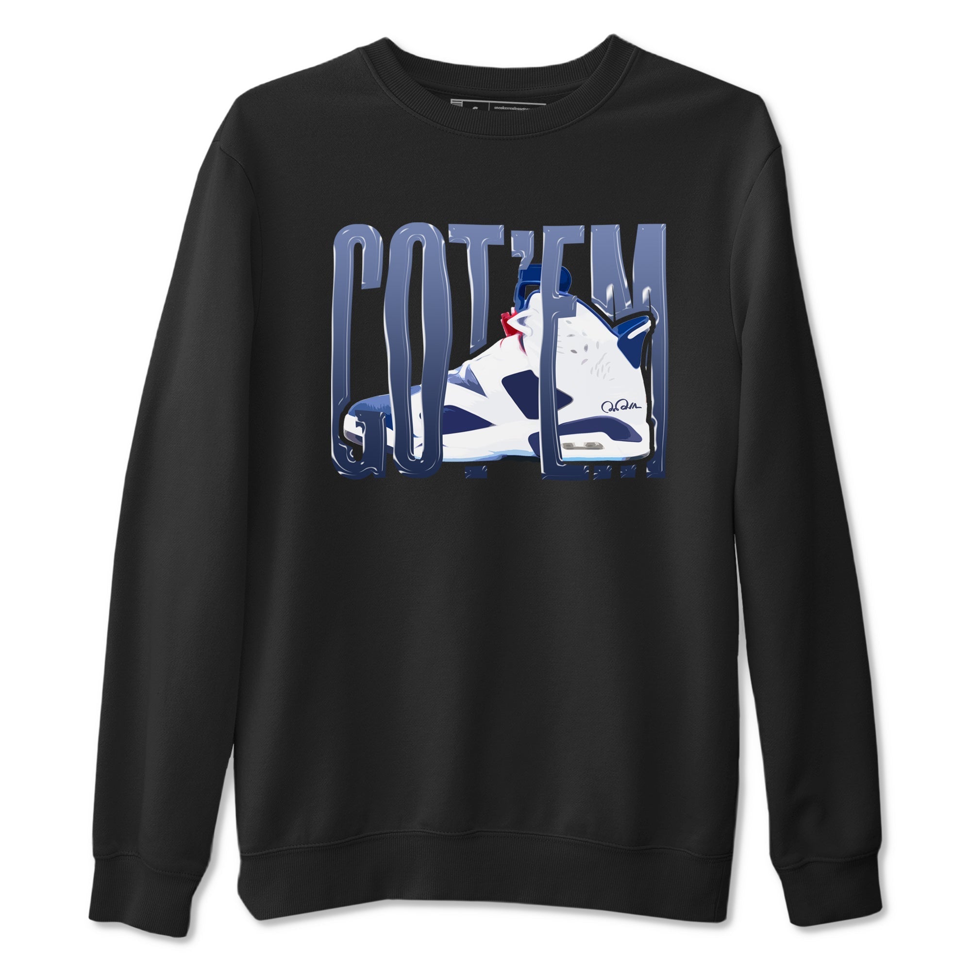 Wiggling Gotem snkmatch Tees - Air Jordan 6 White And Midnight Navy
