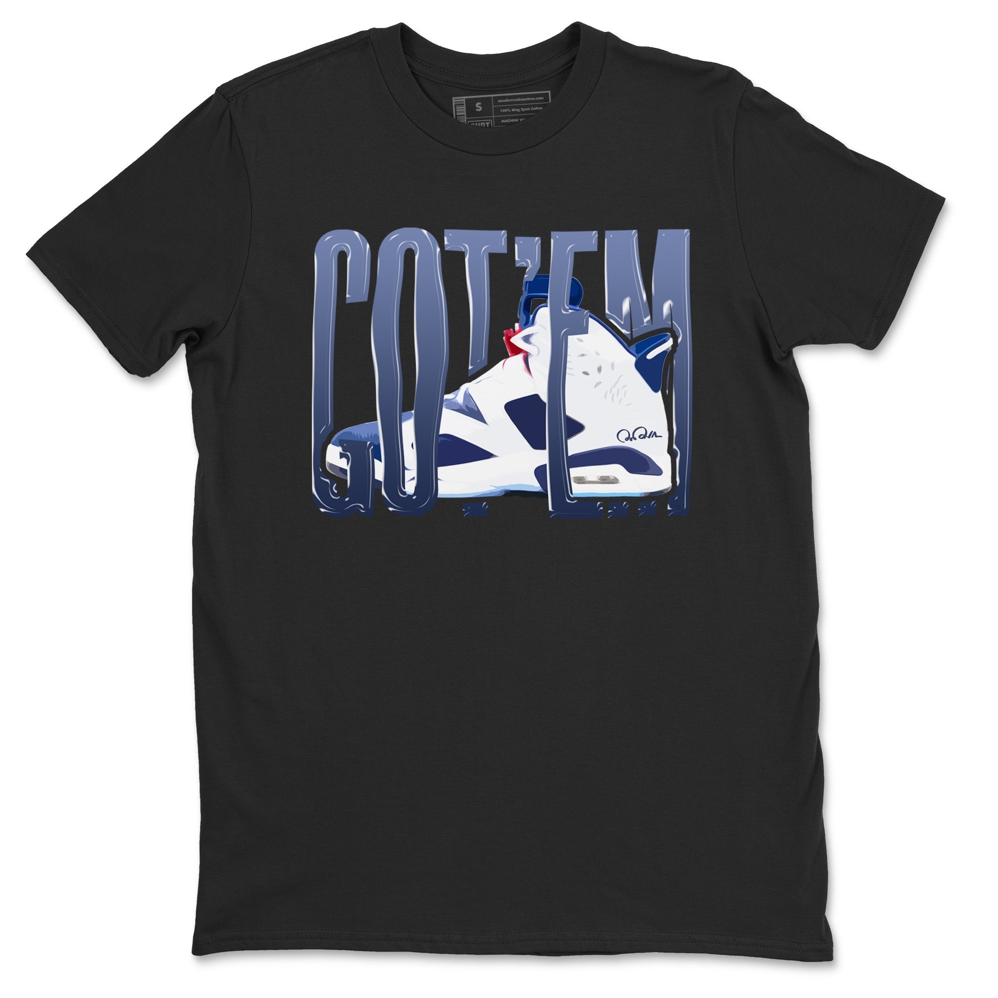 Wiggling Gotem snkmatch Tees - Air Jordan 6 White And Midnight Navy